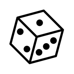dice icon - simple line icon