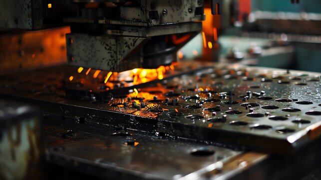 Metal punching and shearing machine