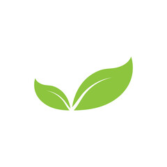 Natural leaf logo icon illustration