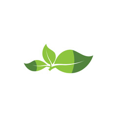 Natural leaf logo icon illustration
