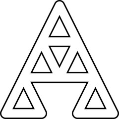 Triangle line shapes. Geometric element