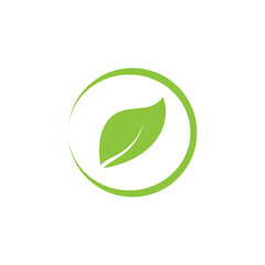Natural leaf logo icon illustration