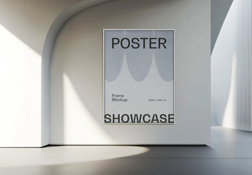 Minimalist White Frame Mockup With Generative AI