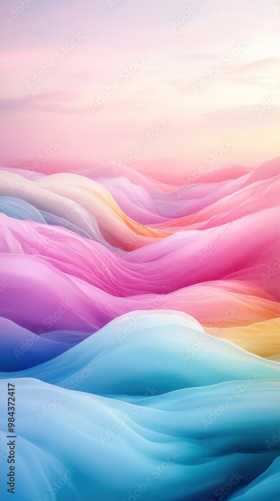 Poster Abstract Colorful Wavy Background