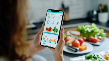A health app displaying a user ? fitness and diet plan