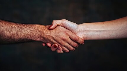 Fototapeta premium Handshake Symbolizing Agreement and Cooperation