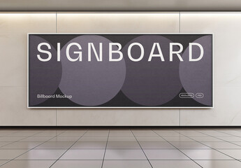 White Signboard Mockup With Generative AI