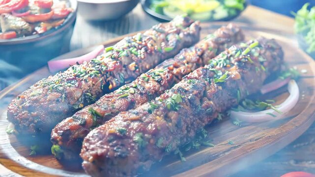 Experience the warmth of Pashtun style minced preparation at sunset in serene rural surroundings