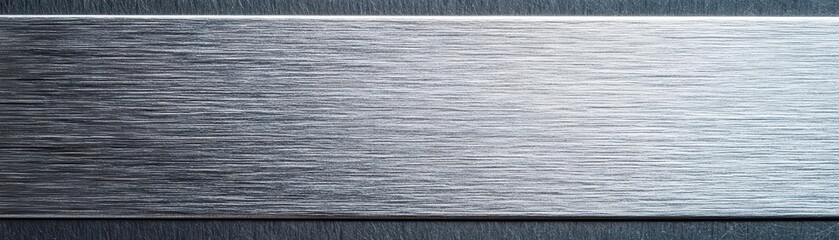 Fototapeta premium A close-up view of brushed metal texture, showcasing its sleek, modern appearance for backgrounds or design projects.