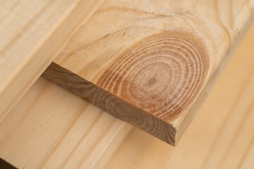 edged board made of pine wood for construction works