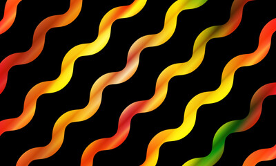 colorful line wave abstract diagonal stripes design wallpaper black background. artistic lines pattern.