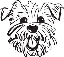 Cute Dog  Sketch vector illustration