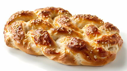 Fougasse isolated white background