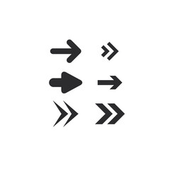Different arrow icon flat vector design