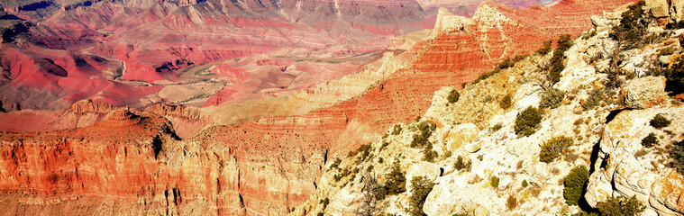 Hazy Sky Day At The Grand Canyon Arizona