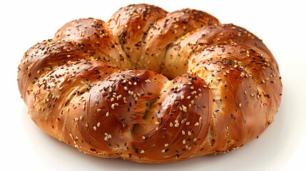 Pain Couronne isolated white background