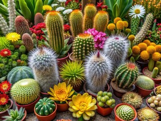 Fototapeta premium Assortment of spines extracted from different types of plants and flowers