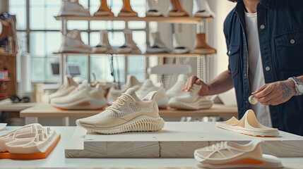 Shoe Design As a team of craftsmen work together to create a revolutionary sneaker design prototype that combines comfort, performance and style.