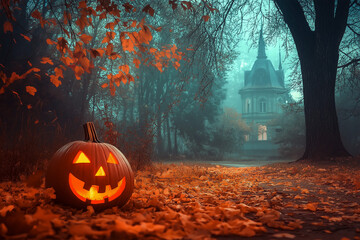 fall and autumn halloween background.generative AI