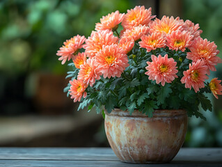 Bright Pink Flower Bouquet in Glass Vase for Home Decor