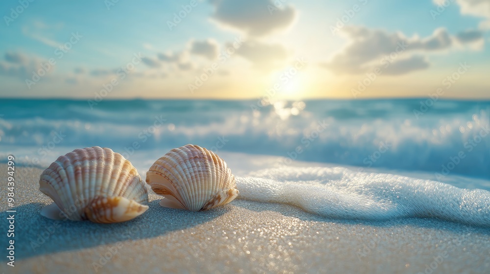 Poster shells on the beach