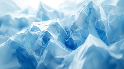 Obraz premium A serene abstraction of crystal blue peaks, evoking a sense of tranquility and beauty in nature's icy formations.
