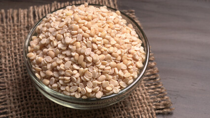 Assorted different types of beans and cereals grains. Set of indispensable sources of protein for a healthy lifestyle. Everyday use at Indian households.
