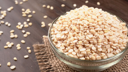 Assorted different types of beans and cereals grains. Set of indispensable sources of protein for a healthy lifestyle. Everyday use at Indian households.