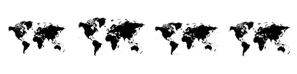 Silhouette of the globe of earth. Globe Earth modern illustration.