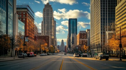 Dowtown side of Detroit