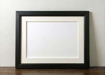Elegant black picture frame measures 24 inches by 36 inches, featuring a crisp white mat and a dedicated space for showcasing a cherished photograph or original artwork.