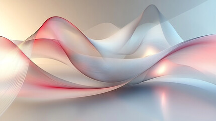 Abstract waves in soft colors create a tranquil and modern atmosphere, perfect for backgrounds or design projects.
