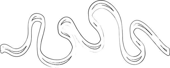 Ribbon paint brush strokes