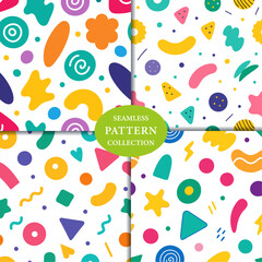 Colorful Doodle Seamless Pattern Background