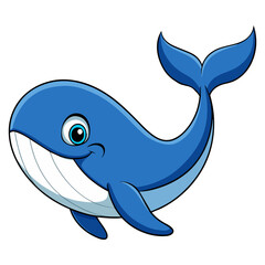 Happy Cartoon Turkey with Blue Eyes