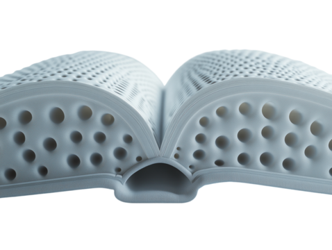 Open Braille book with raised dots, close-up detail, isolated on a white background.  PNG transparent.