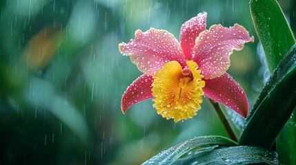 Cattleya Orchid in Brazilian Rainforest