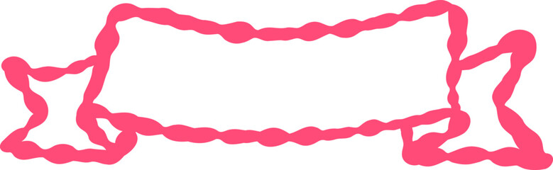 Hand Drawn Ribbon Banner Scrapbook