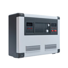 Obraz premium Modern control panel with various buttons and displays, perfect for technology or engineering projects., isolated on a transparent background.