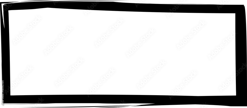 Aufkleber rectangle ink empty. text box and frames