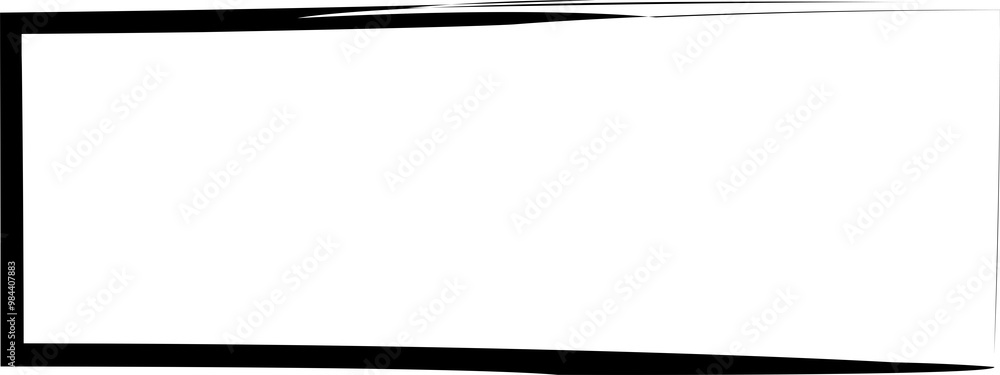 Aufkleber rectangle ink empty. text box and frames