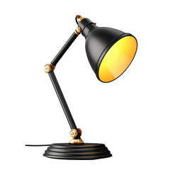 Stylish black desk lamp with adjustable arm and warm light, perfect for office and home decor.