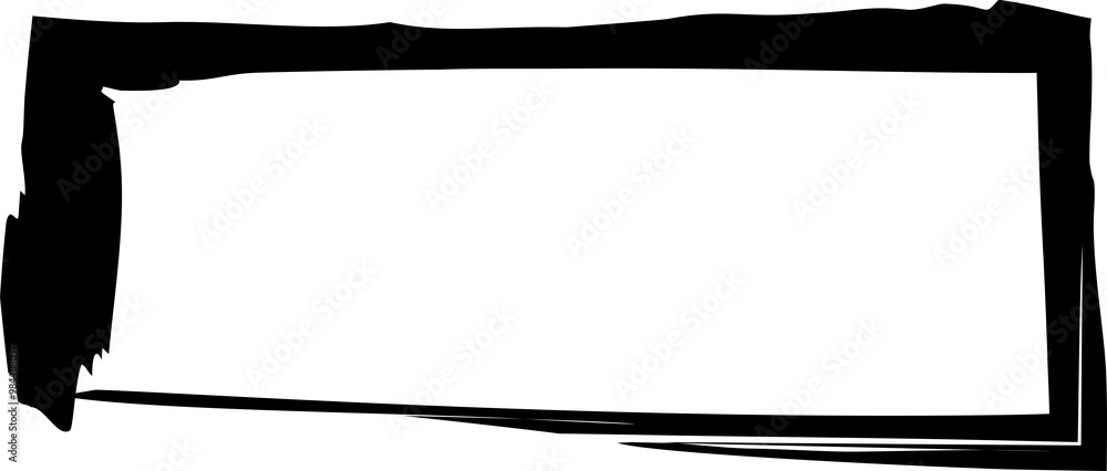 Poster rectangle ink empty. text box and frames