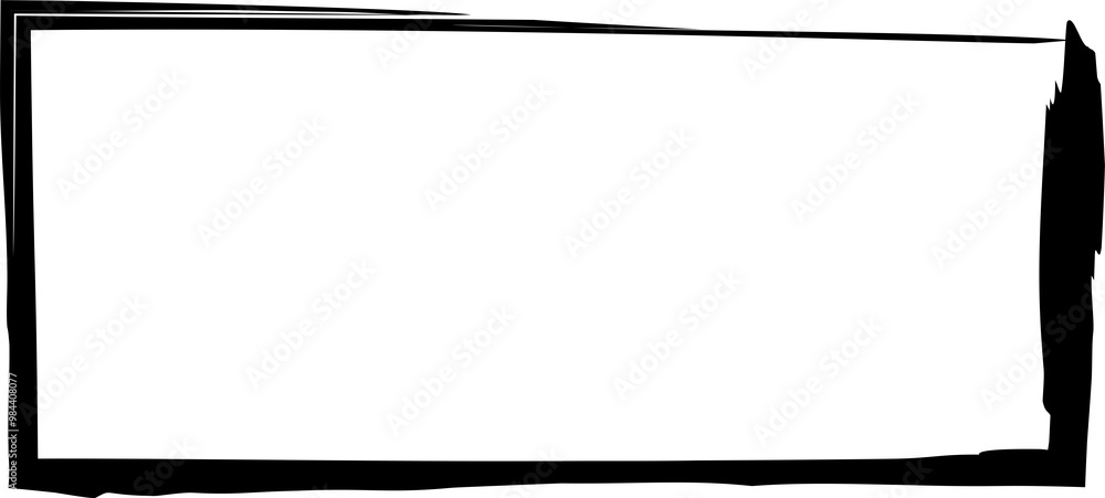 Poster rectangle ink empty. text box and frames