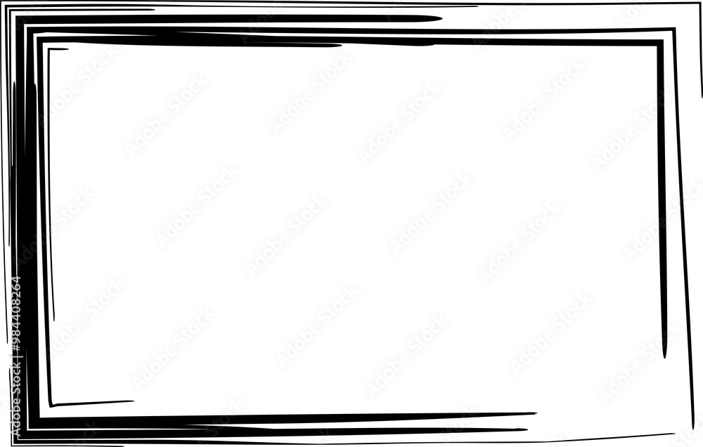 Aufkleber rectangle ink empty. text box and frames