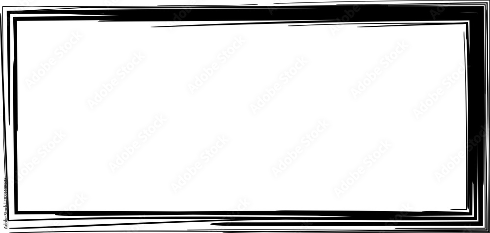 Aufkleber rectangle ink empty. text box and frames