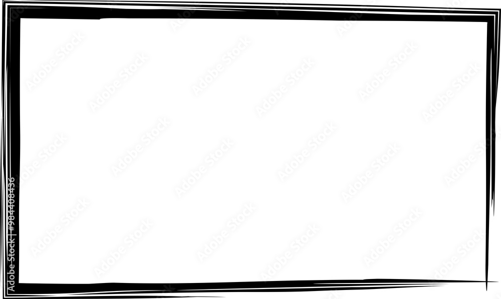 Aufkleber rectangle ink empty. text box and frames