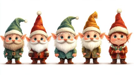 Obraz premium Christmas elf characters
