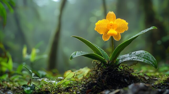 Lycaste Orchid in Guatemalan Forest