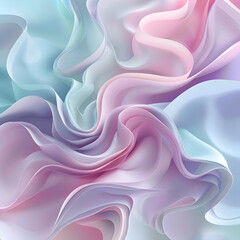 Obraz premium Soft Flowing Pastel Waves in Abstract Design